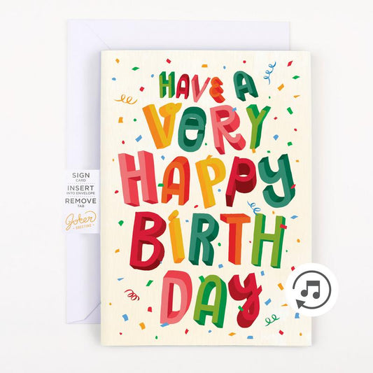 Endless Birthday Looping Farts with Glitter - Musical Greeting Card