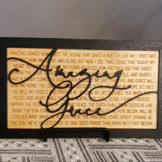 Handmade Amazing Grace Sign