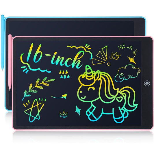 pink learning  toy tablets & computers,Drawing Tablet 16 Inch LCD Writing Tablet for Kids Adults, Girl Toys Doodle Board Sensory Toys for Ages 3-8 Road Trip Activities Valentines Day Gifts for Kids Women£¨Pink£©