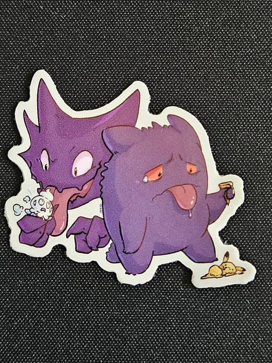 Pokemon Haunter and Gengar Gloss Waterproof Sticker