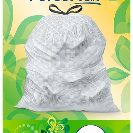 Drawstring Garbage Bags? 13 Gallon White Trash Bag, Gain Original scent with Febreze Freshness? 40 Count