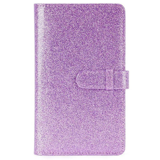 Glitter Cover 3 Inch Photo Album, 1 Count 96-pocket Portable Transparent Sparkling Design Photo Album, Instant Camera Photo Storage Album, Memories Collecting Photo Album for Home & Travel