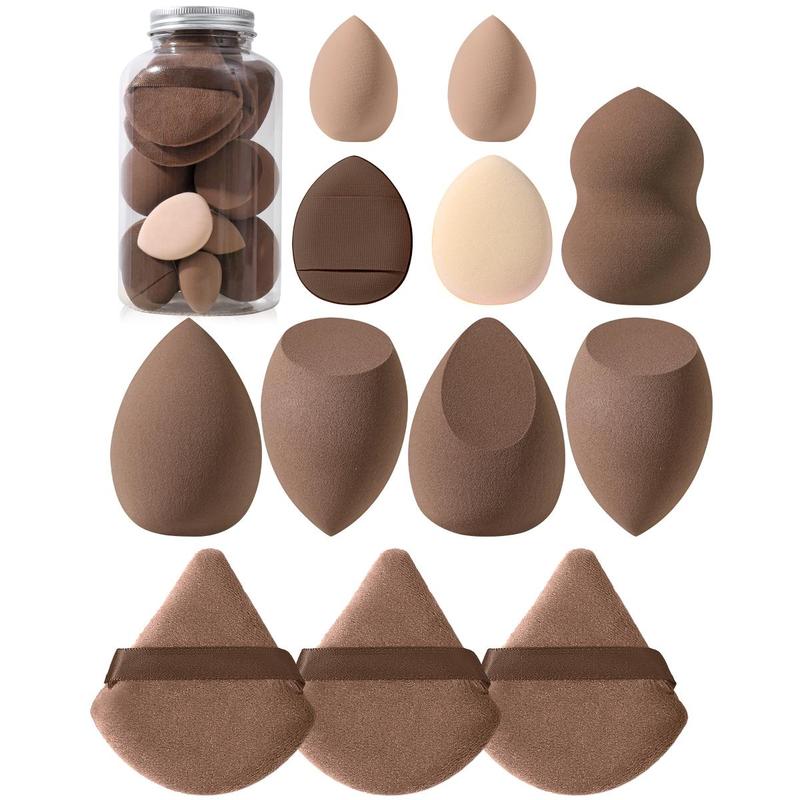 Makeup Sponge & Powder Puff Set, 12pcs?Versatile?Makeup Sponges for Liquid Foundation, Loose Powder, Concealer, Cream, Soft Beauty Sponges Set