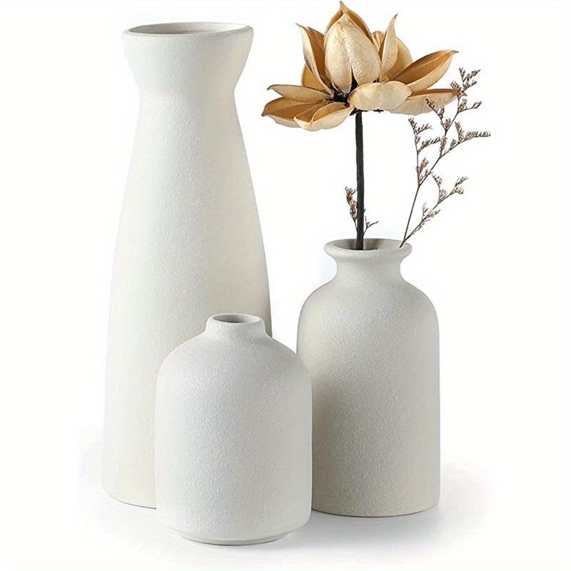 Festival Ornaments,?Empty Ceramic Vase, 3 Counts/set Modern Simple Small Vases, for Dinner Table Party Office Bookshelf Bedroom Desktop Decor, Summer Gifts