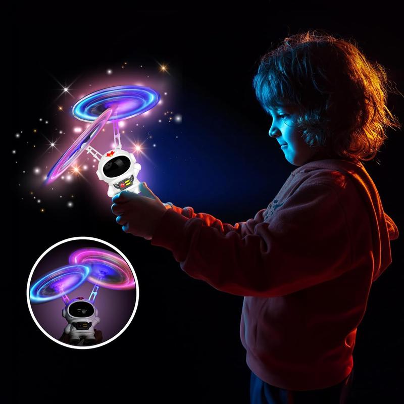 Astronaut Flying Toys for Kids Flying Orb Ball Toy Hand Operated Drones with LED Light Flying Ball Drone Indoor Outdoor Boys Girls Adults Gifts