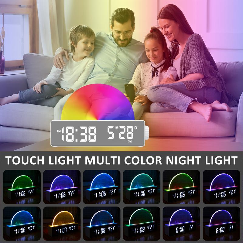 Sunrise Lamp Sunrise Alarm Clock, Wake Up Lamp Dawn Simulator, Bedside Sun Lamp 7 Color Changing Lamp Bedroom Night Light for Heavy Sleepers Adults, Gift for Teenage Boys Girls