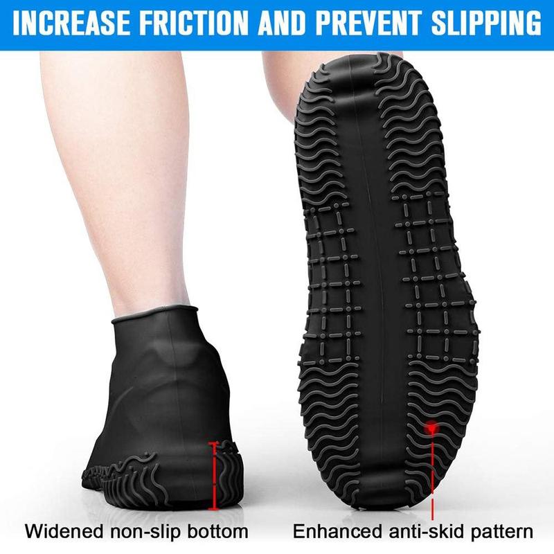 Silicone Shoe Covers, 1 Pair Non Slip Shoe Covers for Men & Women, Shoe Accessories for Outdoor Activities