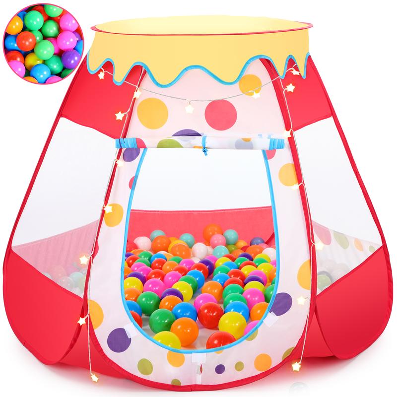 kids Ball Pit Toys for girls and boys Kids Play Tent with 50 Balls Birthday Gift Indoor Outdoor