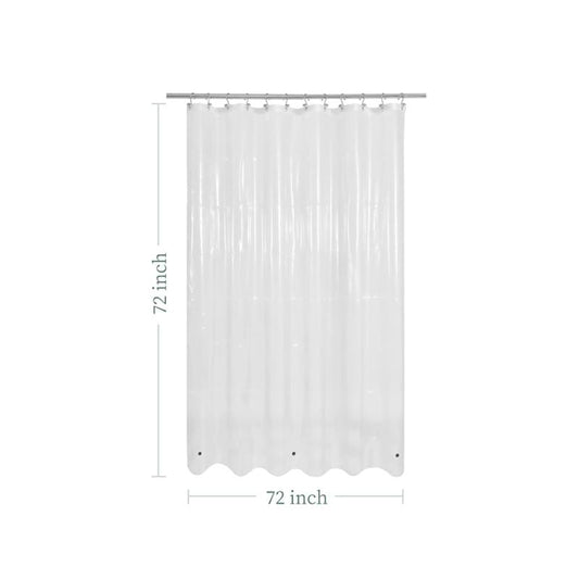 Clear Shower Curtain Liner with 3 Magnets, 72x72 Premium Flexible Sturdy Plastic Shower Curtain for Bathroom, 4G PEVA Lightweight & Waterproof, Clear Installation Magnetic