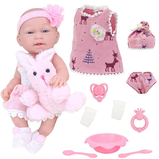 12 Inch Baby Doll & Doll Clothes Accessories Doll Toy Set for Girls