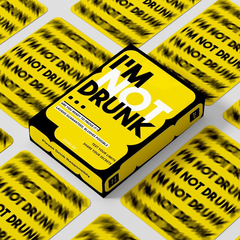 I'm Not Drunk Letter Pattern Party Drinking Card, 55pcs/box Funny Drinking Card Game, Hilarious Unforgettable Drinking Game Card, Party Activities Supplies