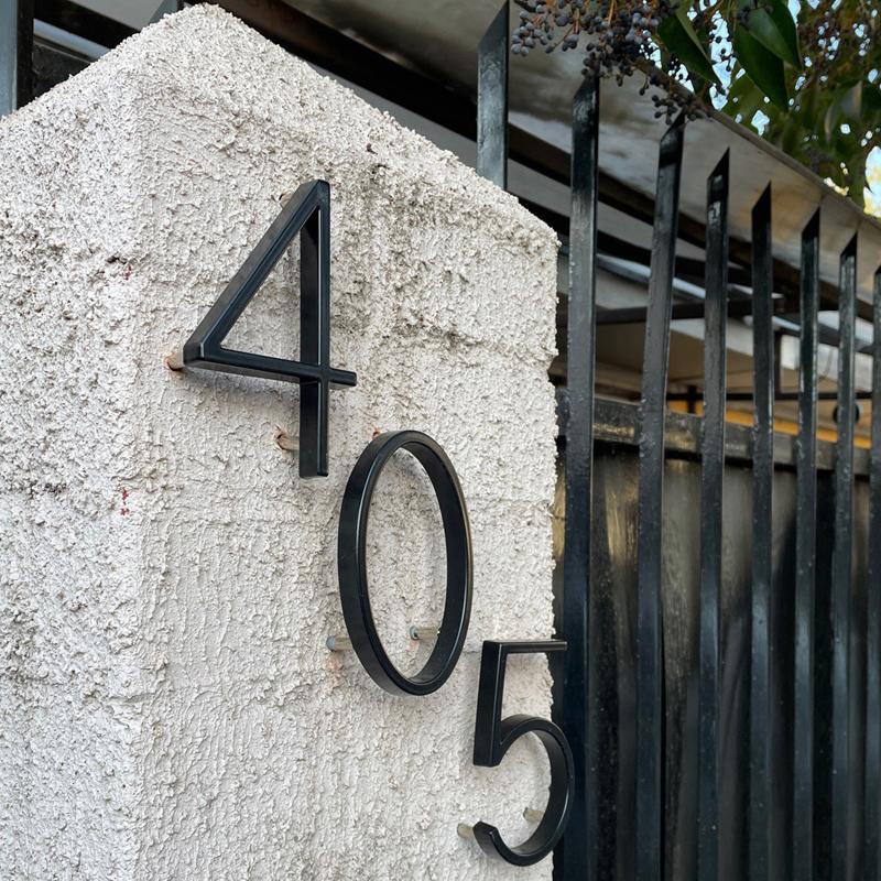 Creative Number & Letter Design Door Number Sign, 1 Count?Floating House Number, Metal Address Plate for Outdoor Door