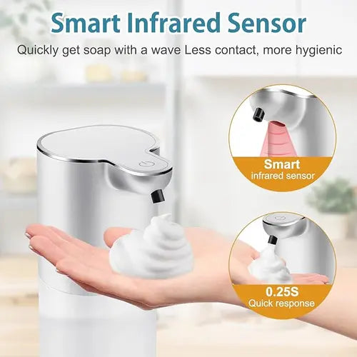 Soap Dispenser, Automatic Foaming Soap Dispenser with 4 Adjustable Volume Control, Touchless Rechargeable Hands Free Auto Soap Dispenser for Kitchen, Bathroom, Hotel, Restaurant,13.5oz/ 400ml