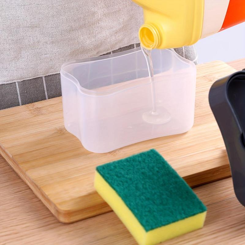 1 Piece 2 In 1 Kitchen Soap Pump Dispenser, Kitchen Supplies For Sponge Holder