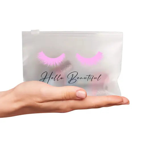 Brawna 60 Pack Pink Lash Aftercare Bags - Size 6x8 in