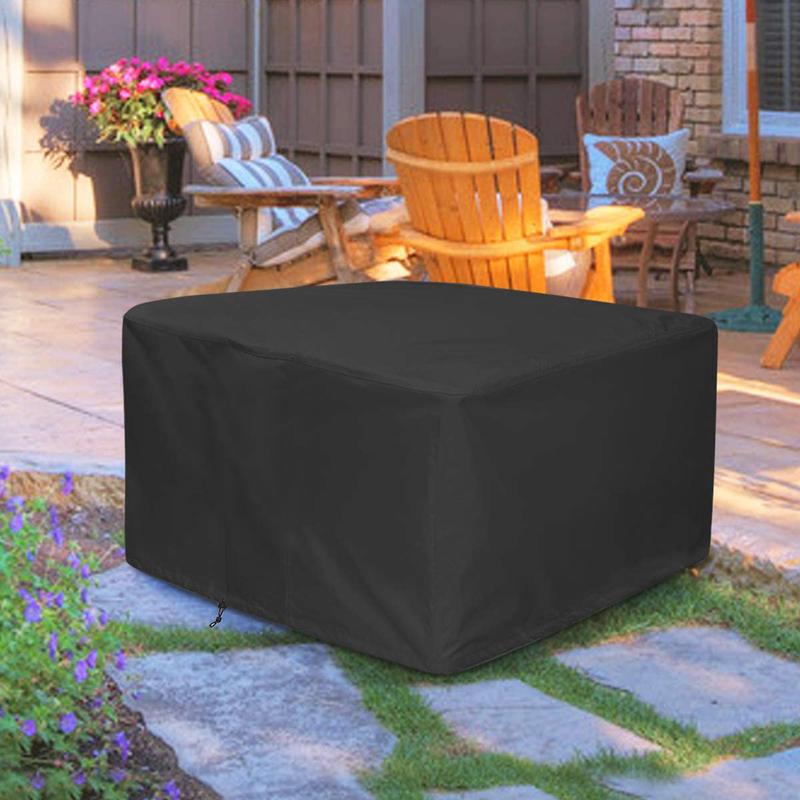 32 Inch Square Gas Fire Pit Cover Square, Patio Outdoor Cover 600D Oxford Fabric 100% Waterproof, Anti-Crack for Outdoor Patio Firepit