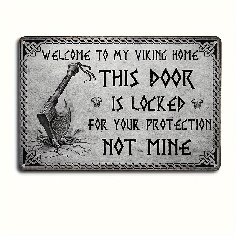 1 count, My Viking Home Metal Sign - Waterproof and Dustproof - Perfect for Room, Restaurant, Bar, and Cafe Decor