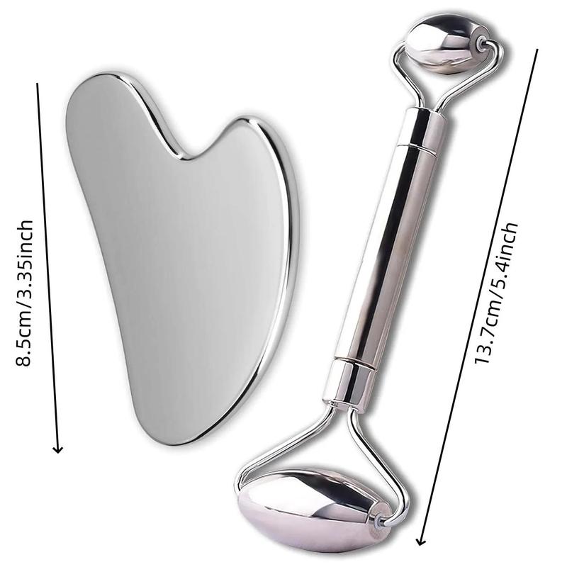 Stainless Steel Facial Massager, 2pcs/set Face Massage Tool, Face Massage Tool for Women, Facial Skin Care Tool for Daily Use