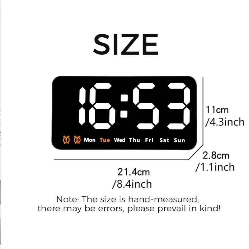 Multifunctional Digital Clock, 1 Count Battery Powered Clock with Temperature Function, Desk Clock for Living Room Bedroom (Batteries Not Included)