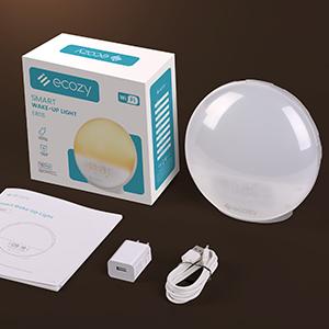 ecozy Sunrise Alarm Clock for Heavy Sleepers, Smart Wake Up Light with Sunrise/Sunset Simulation