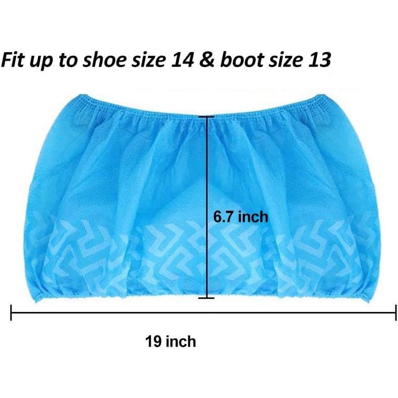 Disposable Shoe Covers XL Non Slip 50 Pairs (Pack of 100) for Indoors Fit Shoe Sizes to Men's 14, Boot Sizes 13