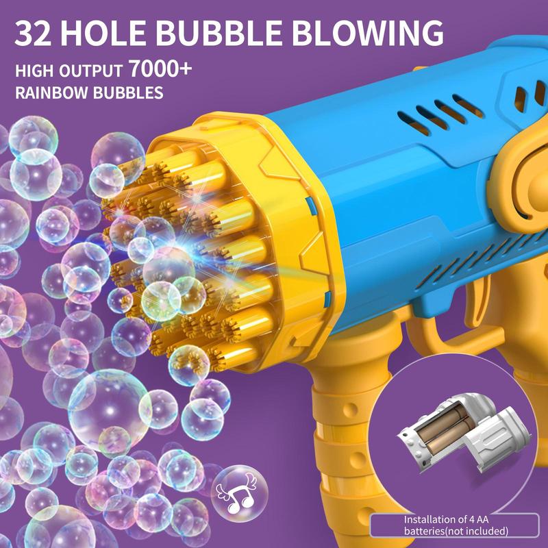 32-hole Bubble Machine Toy, Outdoor Electric Bubble Maker Toy, Bubble Blower Toy, Bubble Machine for Birthday Party, Wedding, Outdoor Play