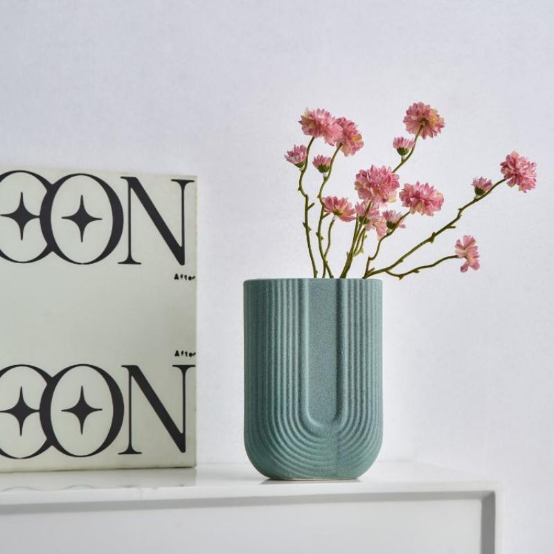 Ceramic Vase, Modern Retro Flower Arrangement Vase, Decorative Vase for Home Living Room Bedroom Office